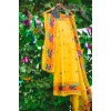 PHULKARI-CELEBRATION/MUSTARD  Hand Embroidered Phulkari